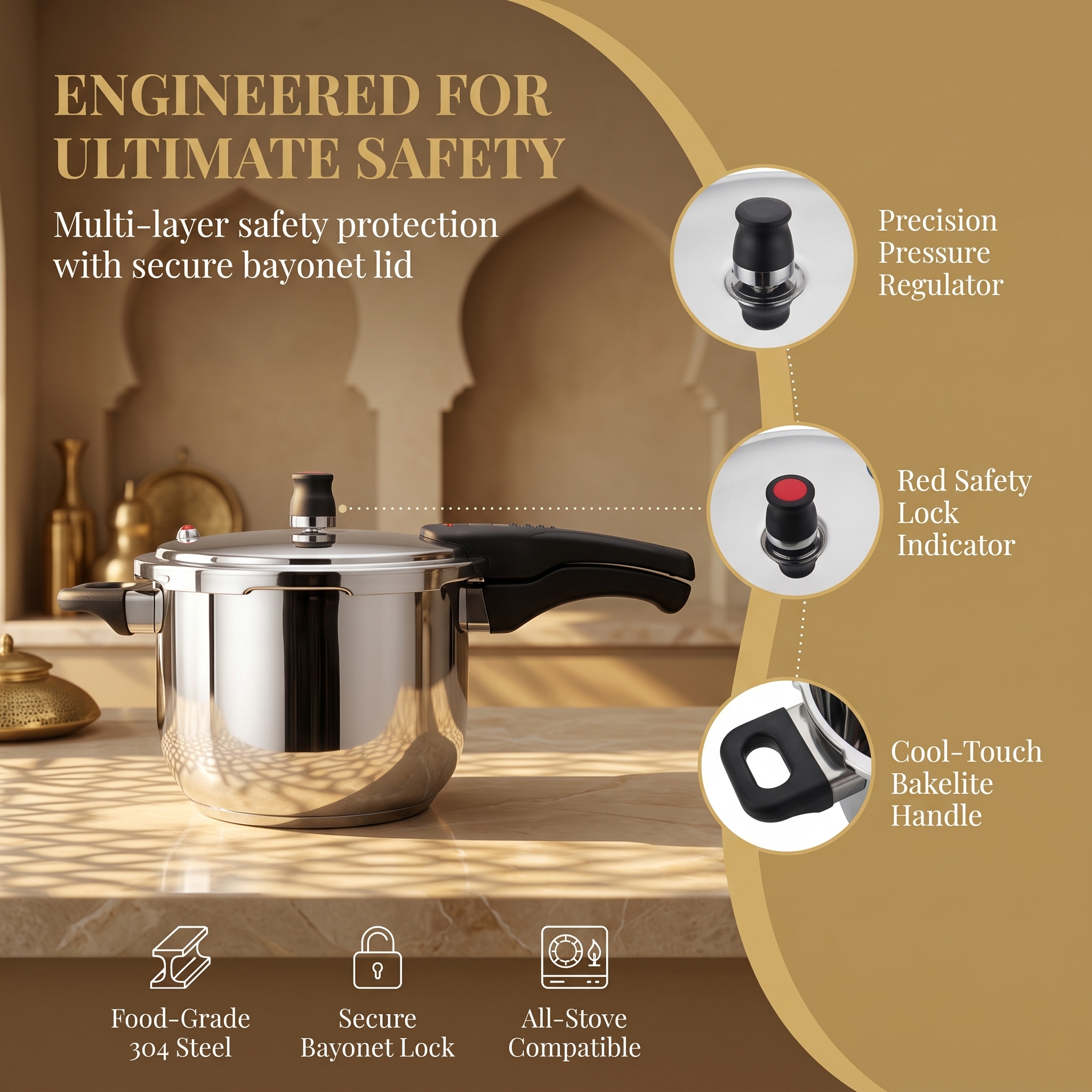 QL-6 engineered for ultimate safety with secure bayonet lid and multi-layer protection